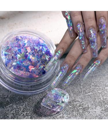 Shop GZSYY Nail Glitter Sequins - 6PCS Holographic Glitter for Stunning Nail Art | International Shipping Available - Buy Online on GoSupps.com