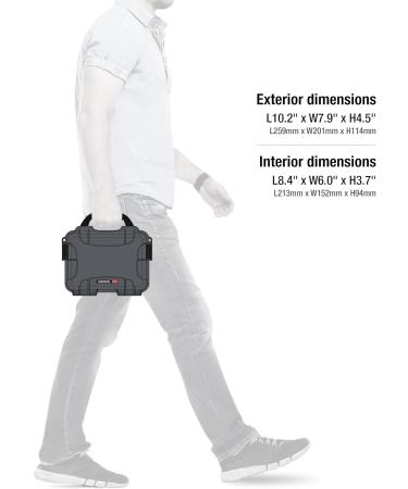 Nanuk 904 Waterproof Hard Case with Cubed Foam Insert - Graphite | Durable Protection for Valuables - Buy Online on GoSupps.com
