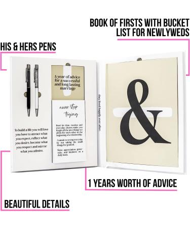 Unique Bridal Box: Wedding Gifts for Couples - Book of Firsts & Years Advice for a Healthy Marriage | Perfect Registry & Shower Gift - Buy Online on GoSupps.com