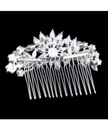 Frcolor Bridal Hair Comb - Simulated Pearl Wedding Hair Accessory (Silver) | Elegant Bridal Hair Comb for Weddings - Buy Online on GoSupps.com