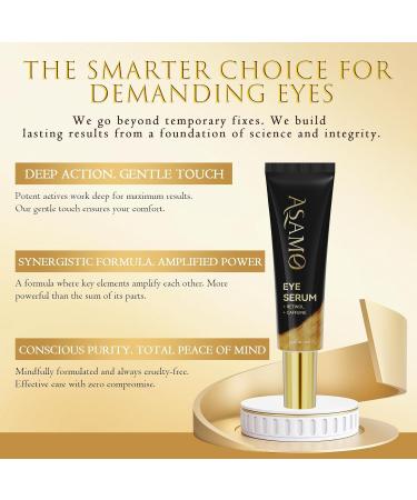 ASAMO Retinol & Peptides Under Eye Kit | Daily Hydrating Serum + Anti-Wrinkle Cream for Puffy Eyes - Buy Online on GoSupps.com