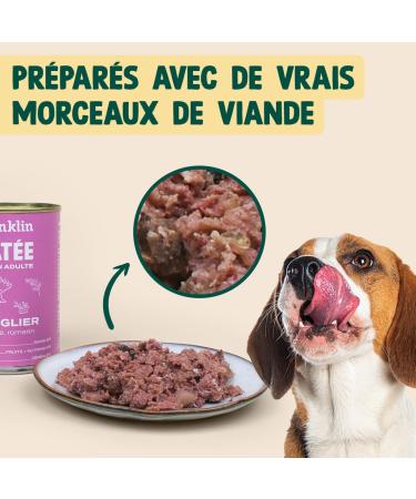 FRANKLIN Dog Food Grain Free 70% Wild Boar Easy to Digest Hypoallergenic Rich in Protein Box Format 6 x 400g - Buy Online on GoSupps.com