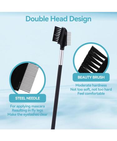 Double-Sided Eyebrow Brush 2-in-1 - Eyelash Comb for Lashes & Brows - 3PCS - Buy Online on GoSupps.com