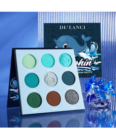 Afflano Aqua Green Blue Teal Eye Shadow Palette - Waterproof Cool Tinted Makeup for Christmas - Perfect for Green & Blue Eyes - Buy Online on GoSupps.com