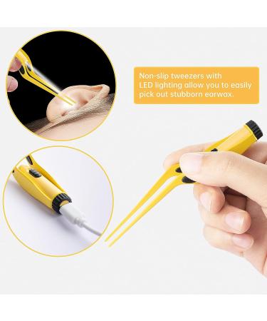 4-in-1 Ear Wax Removal Kit for Kids and Adults - Includes Lighted Tweezer and 4 Reusable Silicone Tips - Buy Online on GoSupps.com