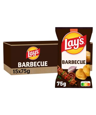 LAY'S Chips Saveur Barbecue - Lot de 15x75g