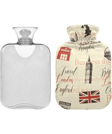 Buy NAANLE LONDON 1L Transparent Hot Water Bottle - Heat & Cold Therapy | Bed Hand Warmer for Pain Relief - Buy Online on GoSupps.com