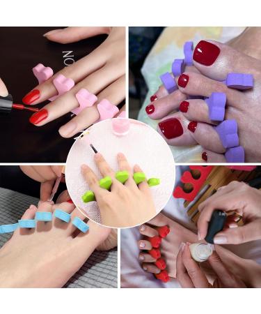 50pcs Toe Separators for Nail Polish - Soft Sponge Pedicure Tool Kit for Women | Premium Toenail Divider in 5 Colors - Buy Online on GoSupps.com