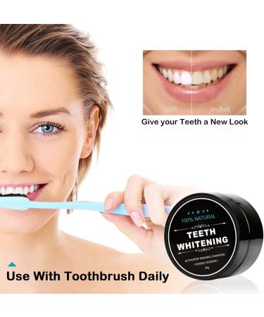 Omlalayi Teeth Whitening Powder - 2er-Pack Activated Charcoal for Stain Removal & Fresh Breath | Natural Tooth Cleaning Solution - Buy Online on GoSupps.com