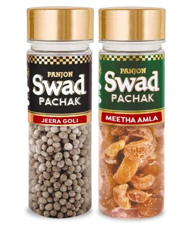 Panjon Swad Jeera Goli & Meetha Amla Pachak (Mukhwas Mouth Fresheners) 2 Bottles 255g