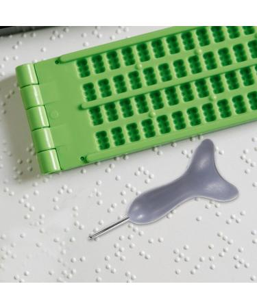 Healeved Braille Stylus Saddle-Shaped Braille Slate Stylus Plastic Braille Pen Braille Writing Tool for Blind and Visually Impaired - Buy Online on GoSupps.com