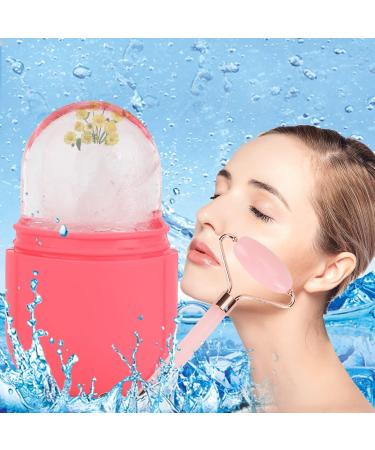 Facial Skincare Ice Roller Mold - Enhance Glow & Reduce Fine Lines | Oval Pink Set for Radiant Skin - Buy Online on GoSupps.com