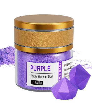 Wwtop Lila edible glitter 5G glitter powder for drinks food glitter dust for chocolate strawberries cupcakes Valentine's Day cake fondant glitter powder
