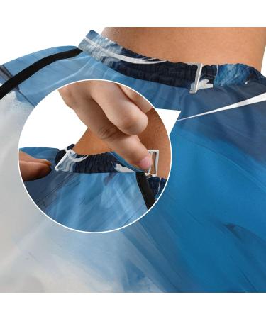 Waterproof Barber Cape - Art Blue Marble & Cheetah Haircut Bib for Men & Women - Unisex Hair Cutting Cape - Buy Online on GoSupps.com