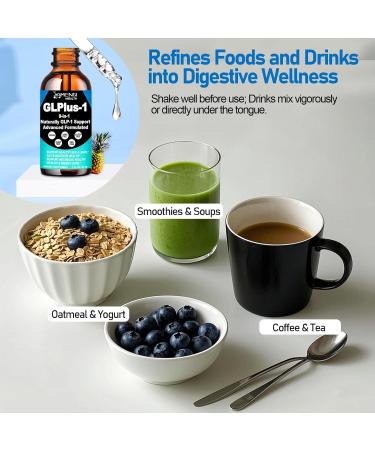 GLP-1 Metabolic Support Supplement 9-in-1 GLP Booster Natural Formula for Women & Men GLP1 Daily Oral Liquid w. Berberine HCI Cyelon Cinnamon Support Gut Digestion and Overall Health Vegan non-GMO - Buy Online on GoSupps.com