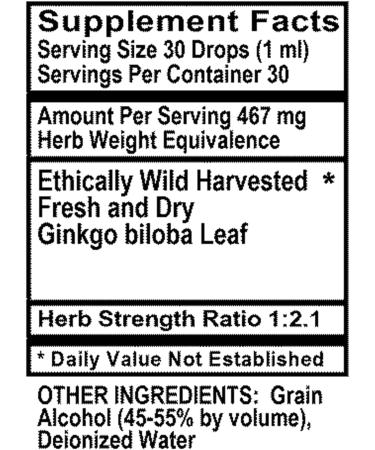 Holly Hill Health Foods Ginkgo 1 Ounce - Buy Online on GoSupps.com