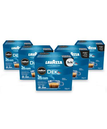 Lavazza A Modo Mio Cremoosamente Dek, Lot of 5, 5 x 16 Capsules