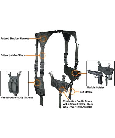 UTG Deluxe Universal Horizontal Shoulder Holster in Black - Shop Now! - Buy Online on GoSupps.com