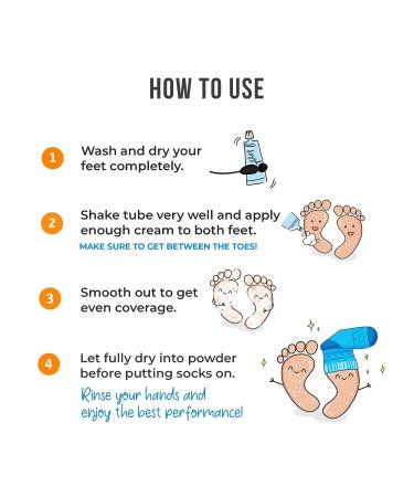 Dryyd Foot Powder Cream Lotion Deodorant | Control Odor & Sweat | Tea Tree + Peppermint | Talcum-Free | Leave On Foot Mask | Men & Women | 5oz - Buy Online on GoSupps.com