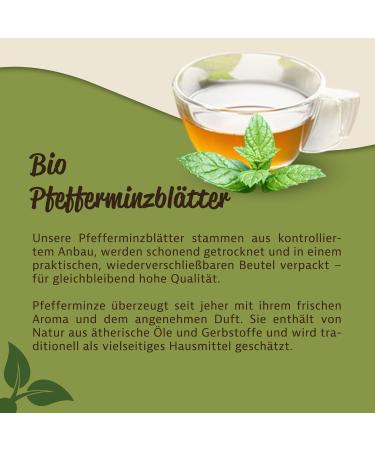 Sports equipment Mynatura Organic peppermint leaves dried I peppermint I whole leaves I peppermint tea I herbal tea I tea I aromatic I in bag 500 g - Buy Online on GoSupps.com