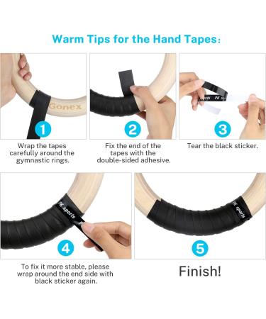 Gonex Wooden Gymnastic Rings with Adjustable Straps | Crossfit & Workout Exercise Rings for Outdoor Training | Quick Install Carabiner | Non-Slip Birch Wooden Rings - Buy Online on GoSupps.com