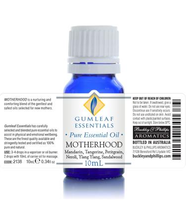Gumleaf Essentials Motherhood Essential Oil Blend - 10ml Cruelty Free & Vegan 100% Pure & Natural - Buy Online on GoSupps.com