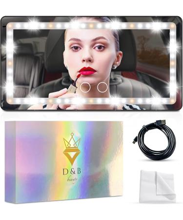 Espejo de Tocador con Visera Solar para Autom vil Recargable - 60 LED, 3 Modos de Luz - Negro - Buy Online on GoSupps.com