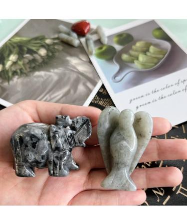 Buy Xiannvxi 38mm Labradorite Guardian Angel Crystal | Healing Gemstone Statue | Reiki Figure Gift - Buy Online on GoSupps.com