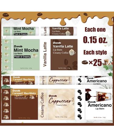 Dansib 50 Pack Coffee Flavor Lip Balms Bulk Coffee Lovers Gifts Cocoa Bar Party Favors Vanilla Latte Spring Party Gifts for Women Men Coworker Staff Employee - Buy Online on GoSupps.com