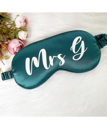 Personalised Sleep Silk Satin Eye Mask Custom Any Name Rest Sleeping Relaxing Mask Gift for Her Mothers Day Birthday Bridesmaid Hen Bridal Christmas Gift Party Favours Present HUNYLONDON (Dark Green) - Buy Online on GoSupps.com