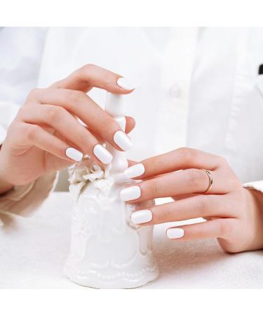 Danni & Toni Half Hardened Gel Nail Films - Pure White UV Gel Nail Foil Set | Self-Adhesive Wraps for Stunning Nail Design | 28 Stickers - Germany - Buy Online on GoSupps.com