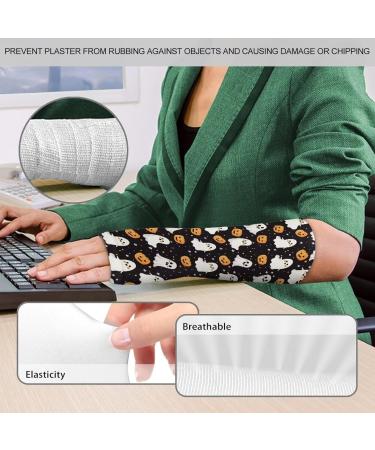 Soft & Comfortable Cast Shower Cover Arm - Reusable Protector for Adults & Kids | Halloween Ghost Pumpkin Design - Buy Online on GoSupps.com