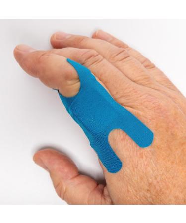 300 Blue Metal Detectable Adhesive Knuckle Bandages - Latex Free breathable non-stick pad for First Aid & Wound Care - Ideal for Food Service - Pack of 300 - Buy Online on GoSupps.com