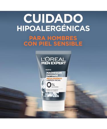 L'Oreal Paris MEN EXPERT MAGNESIUM DEFENSE facial cleansing 100 ml - Buy Online on GoSupps.com