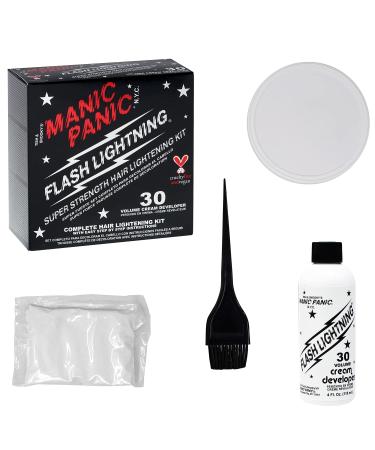 MANIC PANIC Flash Lightning Hair Bleach Kit - 30 Vol - Vegan & Cruelty-Free (2 Pack) - Buy Online on GoSupps.com
