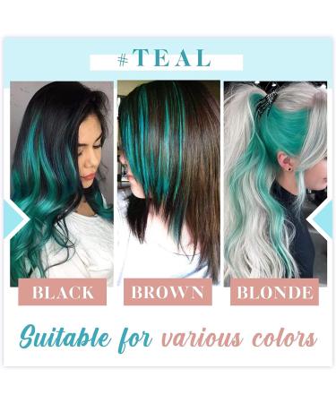 RUNATURE Blue-Green Tape in Human Hair Extensions - 25g 22 Teal Colored Real Hair Extensions - Buy Online on GoSupps.com