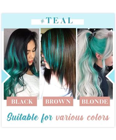 Runature 40cm Real Hair Tape Extensions - Green & Teal - 10 Pieces 25g Invisible Hair Extensions for Smooth Volume - Buy Online on GoSupps.com