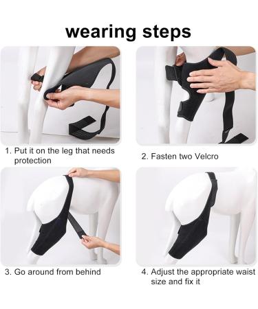 Dog Leg Support Brace - Dog Hip Brace Protector Pets Joint Brace Support | Soft Neoprene Dog Hip Dysplasia Brace High Elasticity Breathable Back Leg Protector for Recovery Period Wounds Black Black M - Buy Online on GoSupps.com