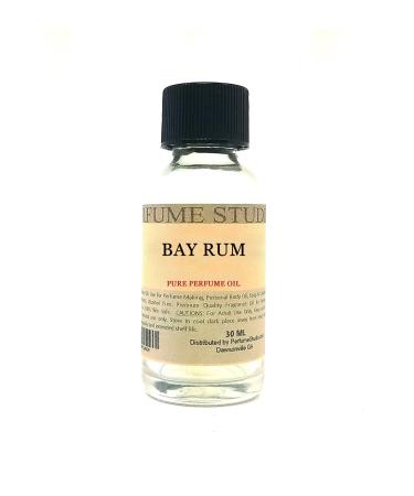 Pure Perfume Oil for Perfume Making Personal Body Oil Soap Candle Making & Incense Splash-On Clear Glass Bottle. Premium Quality Undiluted & Alcohol Free (1oz Bay Rum Fragrance Oil)