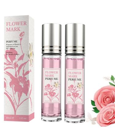 Floral Fresh Perfumes for Women Roller Ball Design Unique Scent Pure Pheromones Cologne to Attract Men Unleash Your Charm (2PCS)