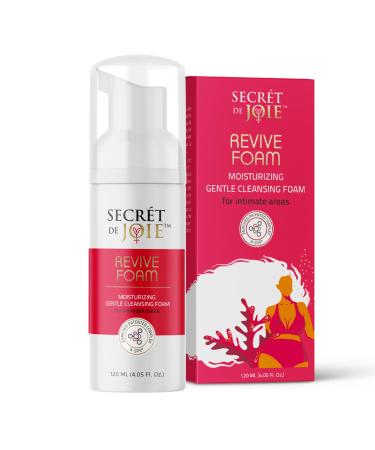 REVIVE FOAM - Daily Feminine Wash for Women with Hyaluronic Acid Moisturizing Cleanser pH Balanced Vaginal Soap for Intimate Health & Hygiene - 4.05 oz