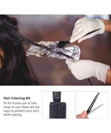 Housoutil 11 Pieces Hair Dye Tools Set Black DIY Salon Hair Coloring Bleaching Tools Set including Hair Tinting Bowl Dye Brush Ear Cover Cape Shawl Gloves Hair Clip Kits - Buy Online on GoSupps.com