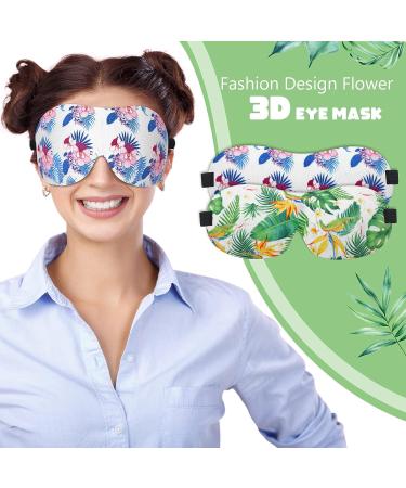 Hercicy 6 Pcs Hawaiian Floral 3D Contoured Sleep Mask - Adjustable Straps, Soft Blindfold Cover for Men, Women - Perfect for Sleeping, Travel, Yoga - Buy Online on GoSupps.com