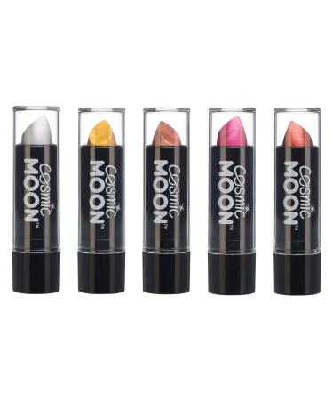Cosmic Moon - Metallic lipstick - 5G - for fascinating metallic lips!- Set with 5 colors - contains: silver gold rose gold pink red - Buy Online on GoSupps.com