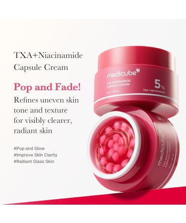 medicube Clear & Glow Capsule Duo: TXA + Deep Vitamin C Capsule Creams | Radiance Boosting and Firming Face Moisturizers that Help Clarify Dull Skin and Reveal a Smooth Radiant Glow - Buy Online on GoSupps.com