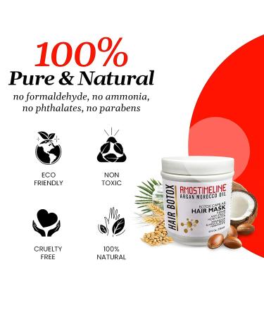 AMOSTIMELINE Hair Botox Deep Conditioner - Moisturizing Hair Mask Treatment for Dry Damaged Hair - 8 fl oz - Buy Online on GoSupps.com