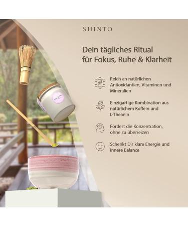 Shinto Bio Matcha powder Sapphire Prime Grade green tea powder reusable clay vessel direct import from Uji Japan 30g - Buy Online on GoSupps.com