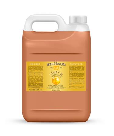 Natural Born Oils Vitamin E Oil (made from Wheat Germ) 1 Gallon Organic Cold-Pressed Nutrient-Rich Excellent for Glowing Skin Lustrous Hair