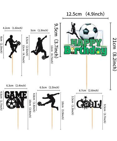 Keaziu 25 Pack Soccer Cupcake Topper Sport Theme Cupcake Picks Game Day Soccer Ball Toothpicks Football for Men Boys Birthday Decorations Supplies Man Black Man - Buy Online on GoSupps.com