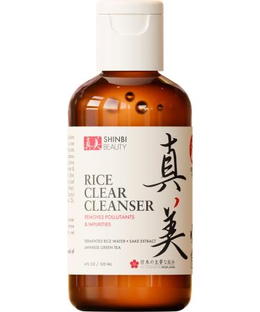 Japanese Face Wash Skincare Products - Japanese Rice Water Green Tea Cleanser - 99% Naturally Derived Japanese Beauty 4oz